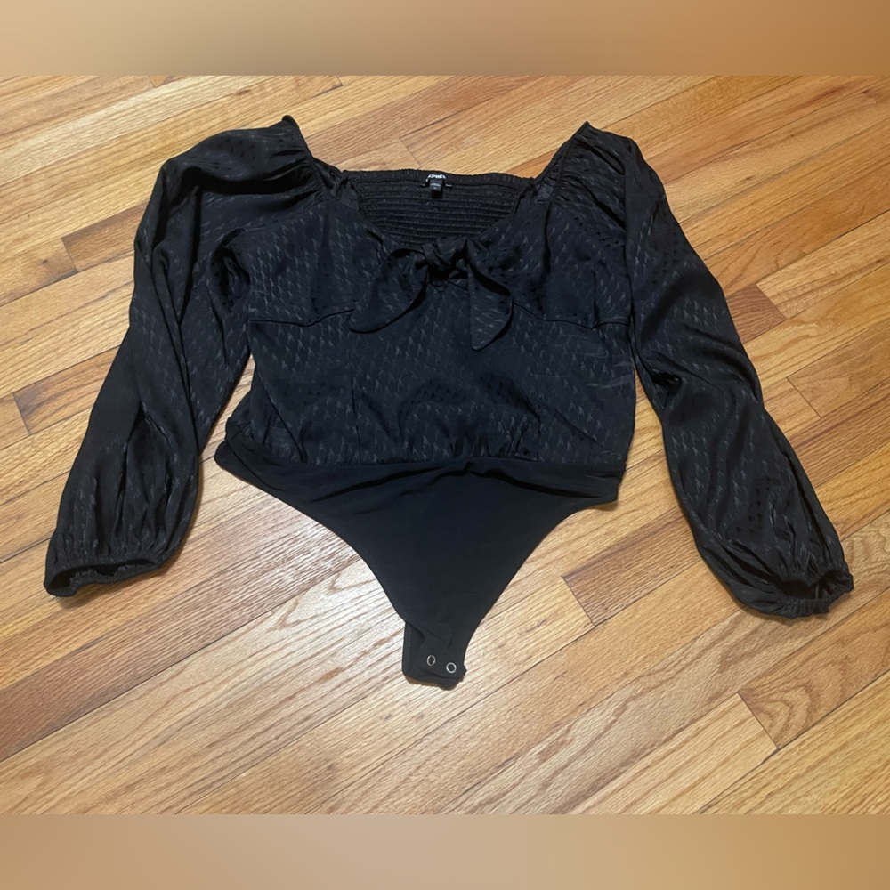 Black Tie Front Express Bodysuit